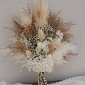 Neutral Rust tone Bridal Bouquet / Eucalyptus Greenery bouquet for Wedding / Bride and Bridesmaid bouquet / Wildflowers Grass Dried bouquet