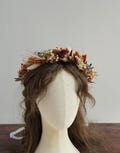 Boho wedding headpiece Bohemian flower crown Terracotta wedding Hair wreath Summer wedding Autumn wedding product logo