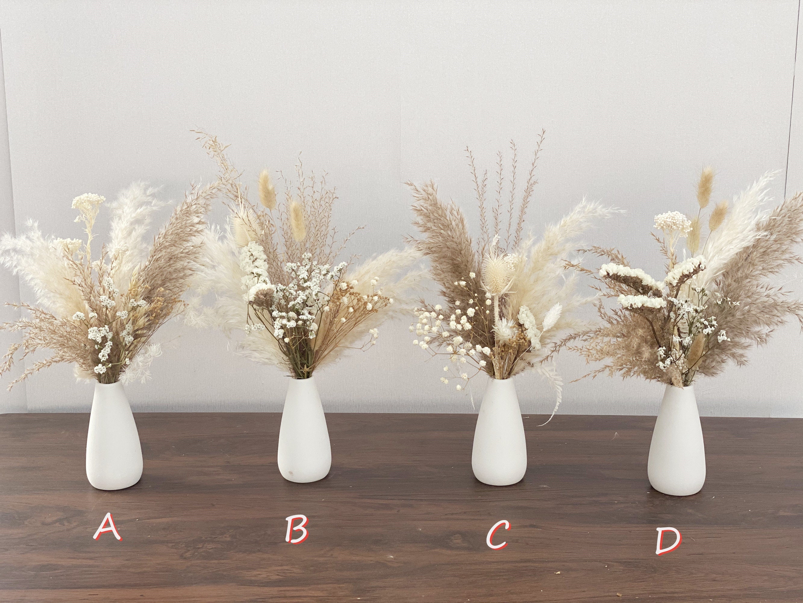 Cinica Dried Flowers Bouquet 100PCS Pampas Grass Wedding Supplies Boho Home  Accessories Tables Ornament Party Dried Plants Decoration Natural