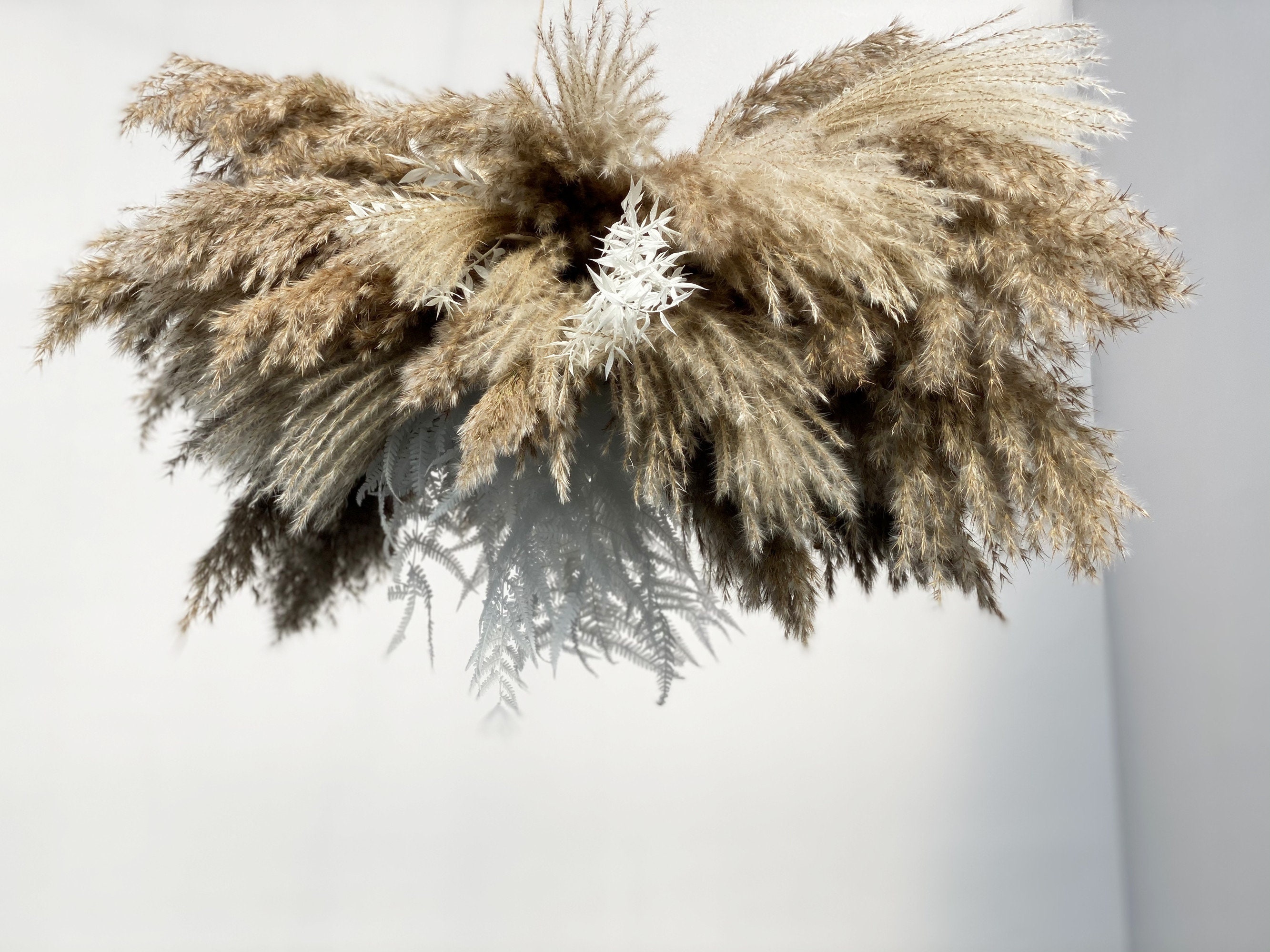 Dried Flower Arrangement Large Chandelier Pampas Grass and - Etsy UK