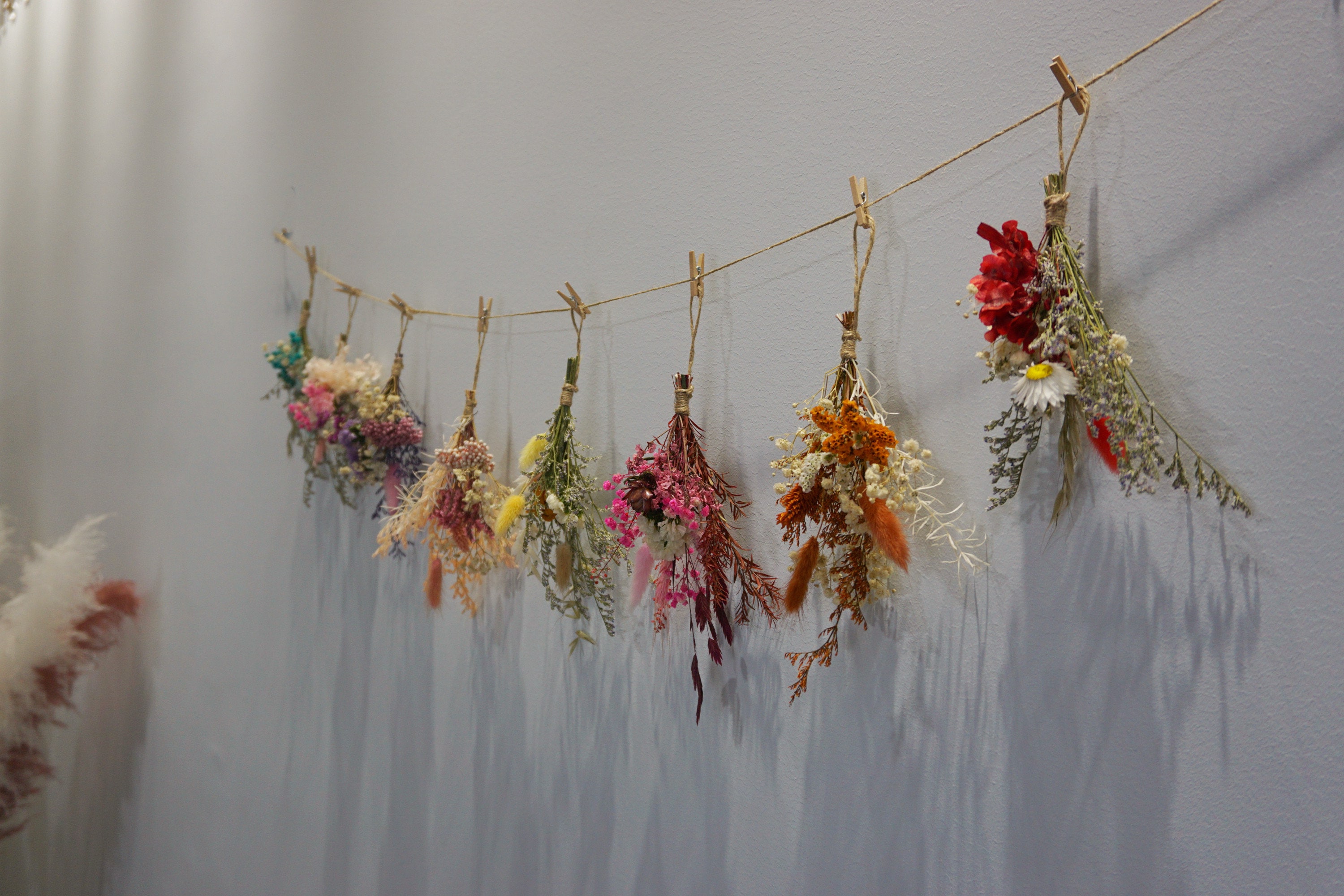 GORGEOUS Floral WALL Hanging - DRIED Flowers - Wall Decor - Home Decor - Wild Flower Wall Hanging  - Vanity Decor  -Christmas Decoration