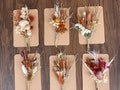 Rust, Terracotta  Set Mini Dried Flower Bouquets with Card | Small Bottle Arrangements | Table Decorations | Letter Box Gifts product logo