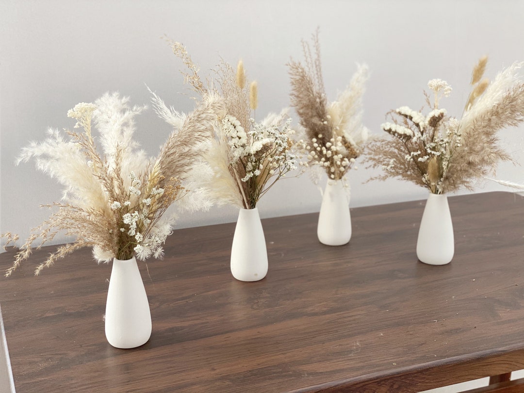 Herbe De Pampa Séchée – Lot 80 Pcs Naturel Boho (Brun & Blanc) Mariage & Déco