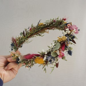 Meadow Flower Crown, Dried Flower Crown for Wedding, Daisy Floral Crown, Wildflower Headband, Dainty Flower Headband, Flower Girl Halo - Etsy Meadow Flower Crown, Dried Flower Crown for Wedding, Daisy Floral Crown, Wildflower Headband, Dainty Flower Headband, Flower Girl Halo - Etsy
