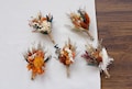 Rust+Terracott+burnt orange+eucalyptus leaf boutonniere, Autumn wedding boutonniere, Wedding boutonniere, groomsmen boho boutonniere product logo