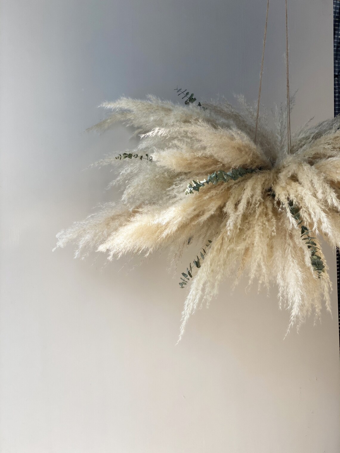 Large Chandelier Pampas Grass Wedding Arch Decor Backdrop Etsy