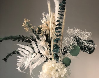 Bouquet of dried flowers, bridal bouqurt,eucalyptus bouquet, flower arrangement,  wedding centerpieces