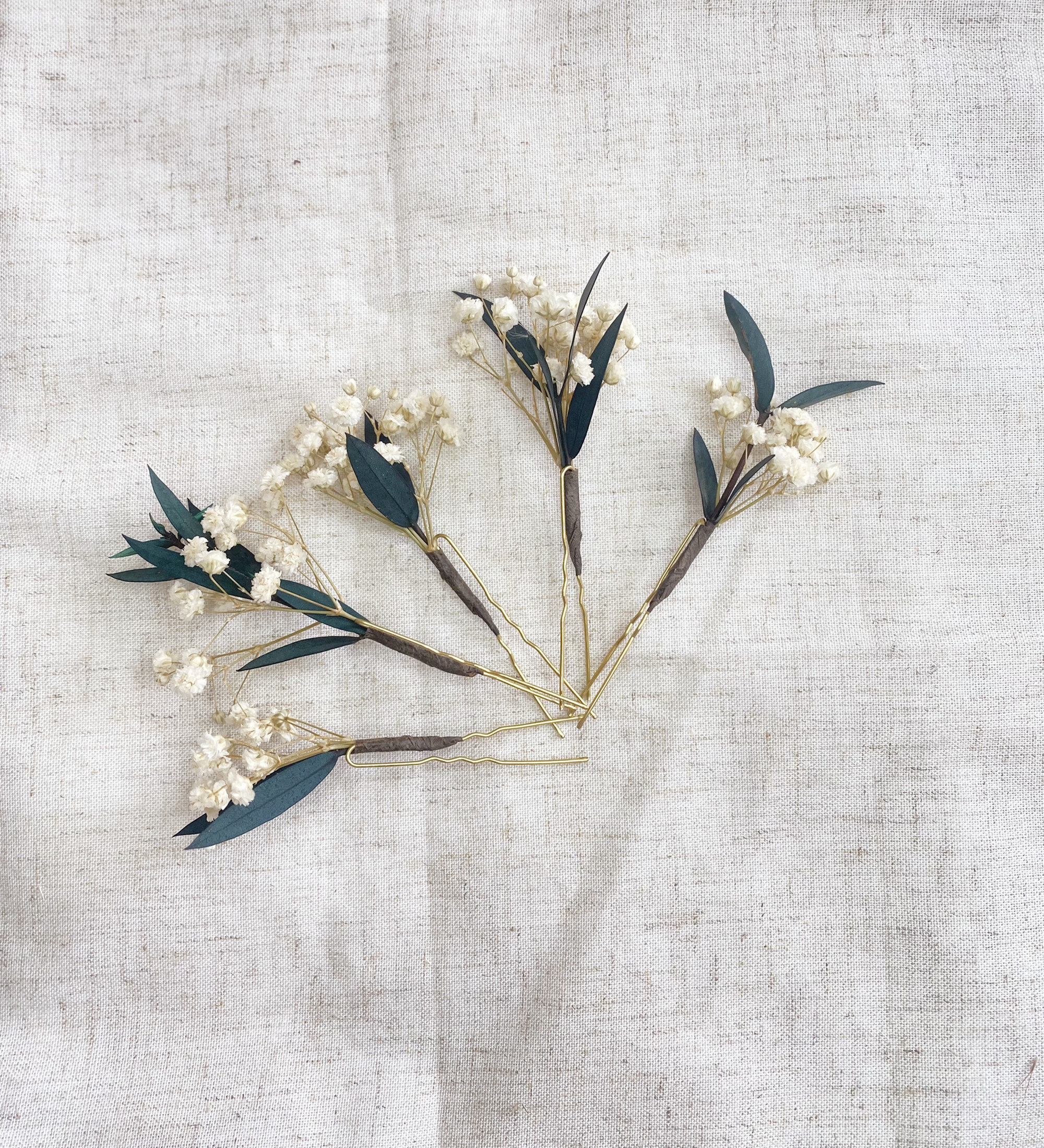 Leaf Eucalyptus Hair Pin | Baby's Breath| Eucalyptus Bridal Hair Pins | Flower Bridal Flower Girl Bridesmaid Hair Accessories