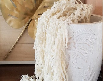 White Hanging Amaranthus Dried | Bleached White Amaranthus | Preserved Flowers | Wedding Decor | Wedding Bouquet | Hanging Dried Flowers