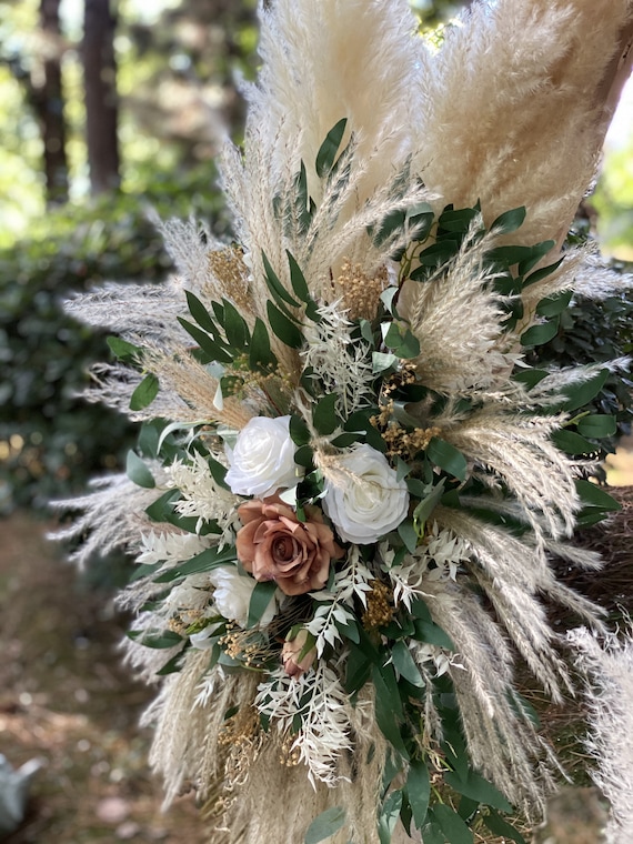 Arreglo de arco de flores de Pampas Decoración de boda boho - Etsy España
