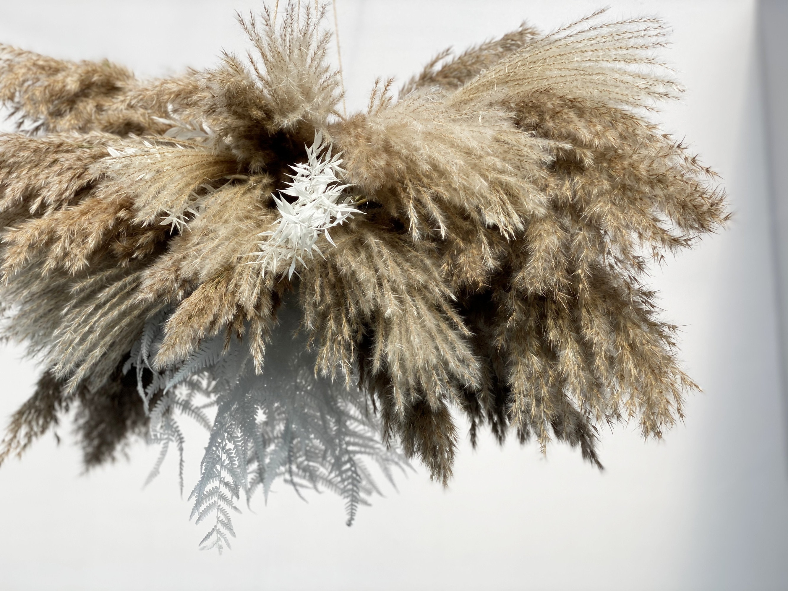 Dried Flower Arrangement Large Chandelier Pampas Grass and - Etsy UK