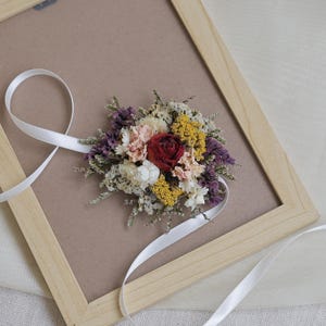 Natural Dried Wrist Flower/Bohemian Wedding Wrist Flower/Natural Tones Dried Flower Wrist Corsage/Dried Flower Corsage/Bride Corsage