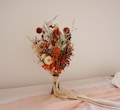 Autumn Terracota Bridal Bouquet \/ Burnt Orange Preserved Flowers & Dried Baby's Breath Flowers \/Bridesmaid bouquet product logo