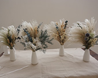 Bouquet de fleurs séchées, bouquet de mariage d'herbe des pampas, pièce maîtresse, composition florale, décoration bohème, cadeaux de Noël