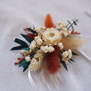 Rust + Terracotta corsage