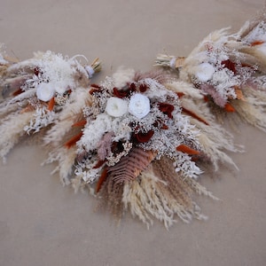 Copper Bridal Bouquet | Palm Spear bouquet | Rust Pampas Bouquet | Forever Bridal bouquet