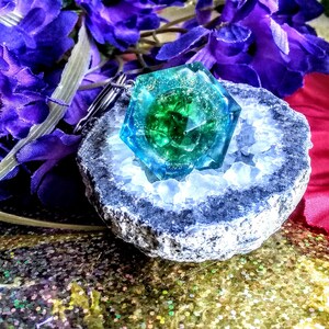 Galaxy diamond necklace/keychain, elven necklace, universe necklace, diamond, galaxy keychain, green marble, resin plastic