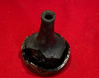 1700's Top and Bottom of a Hand Blown Mallet Bottle