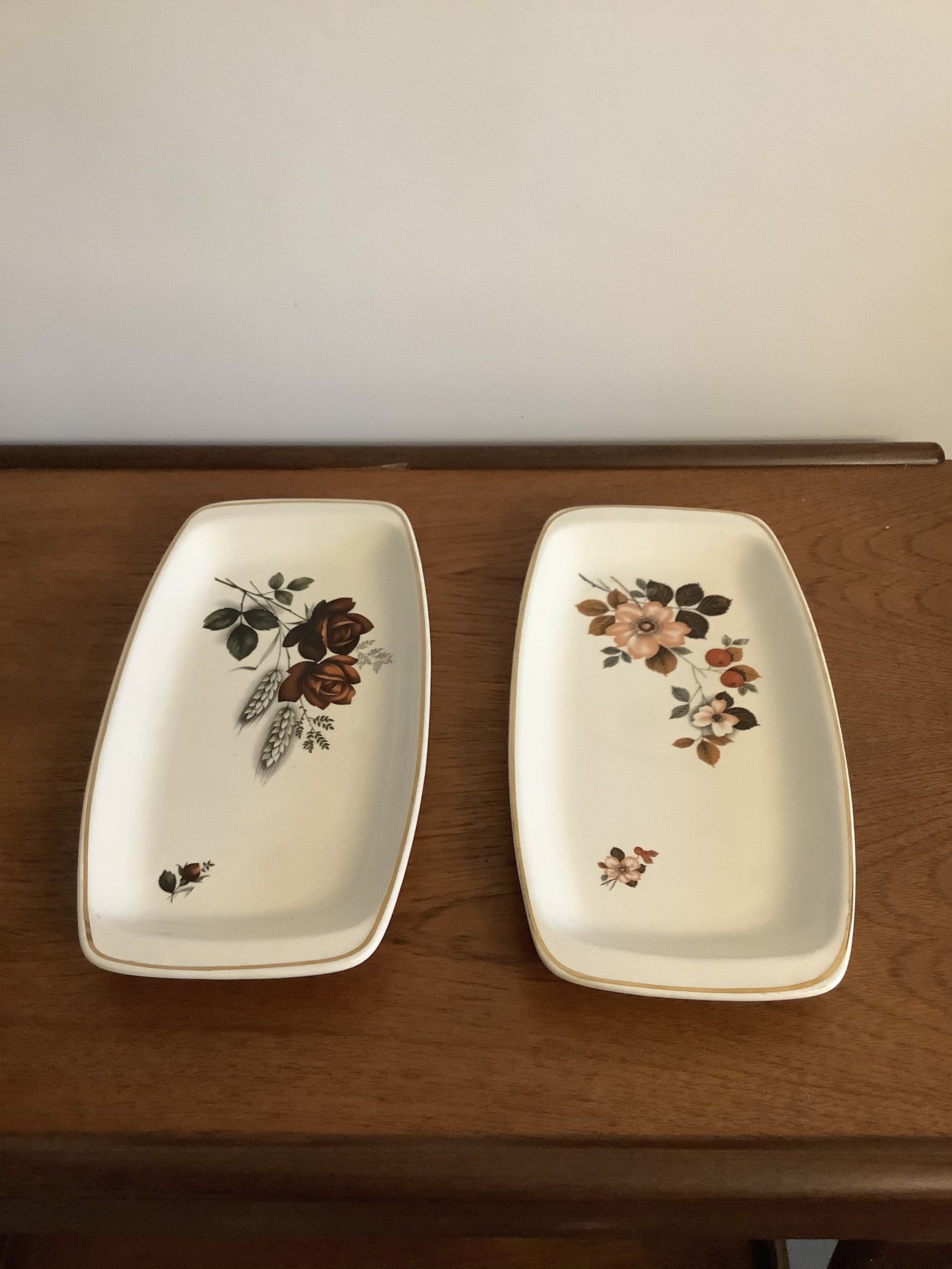 Pair of vintage ceramic sandwich plates. Etsy