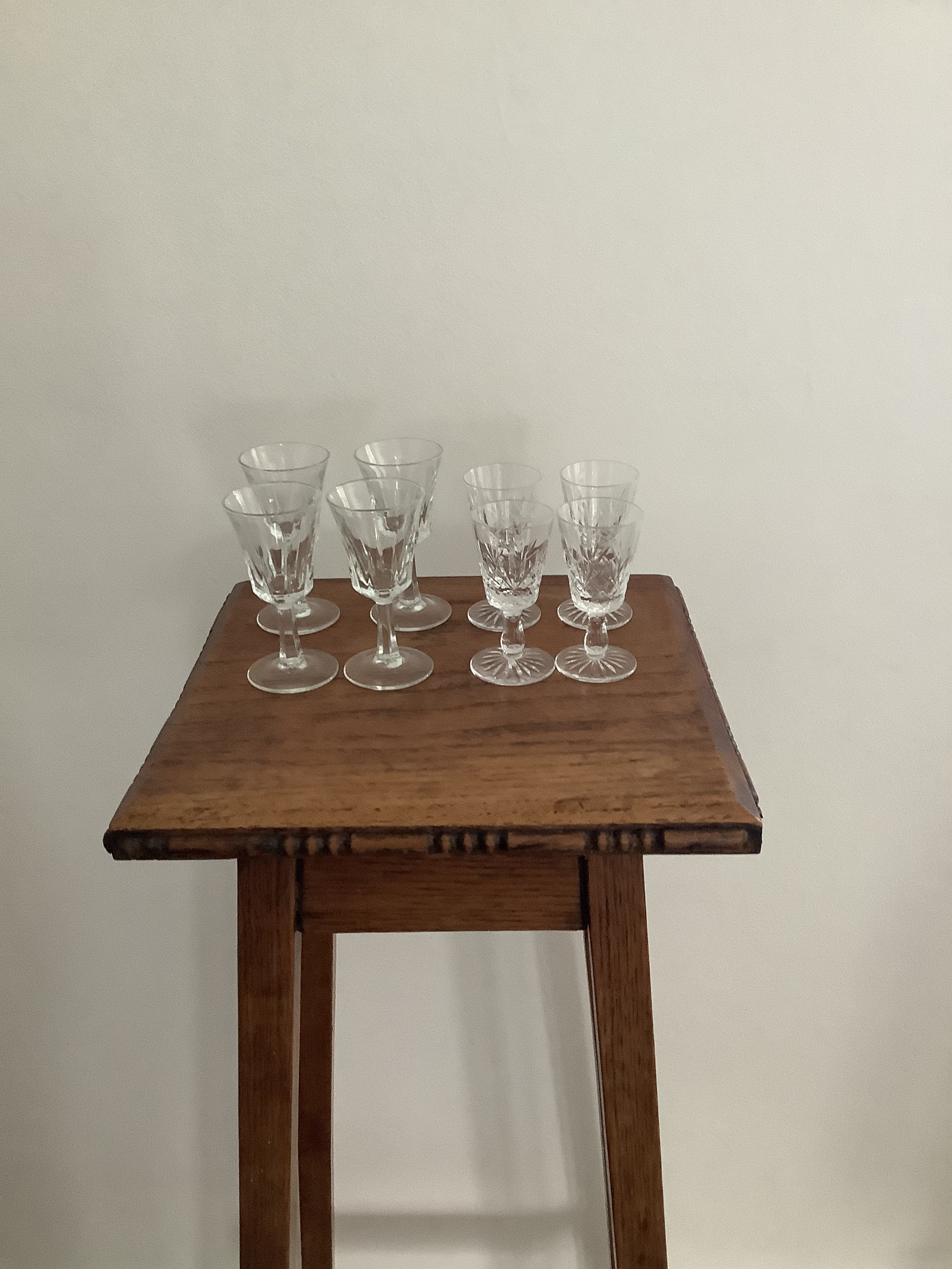 Vintage mid century small sherry shot glasses x 8 Etsy