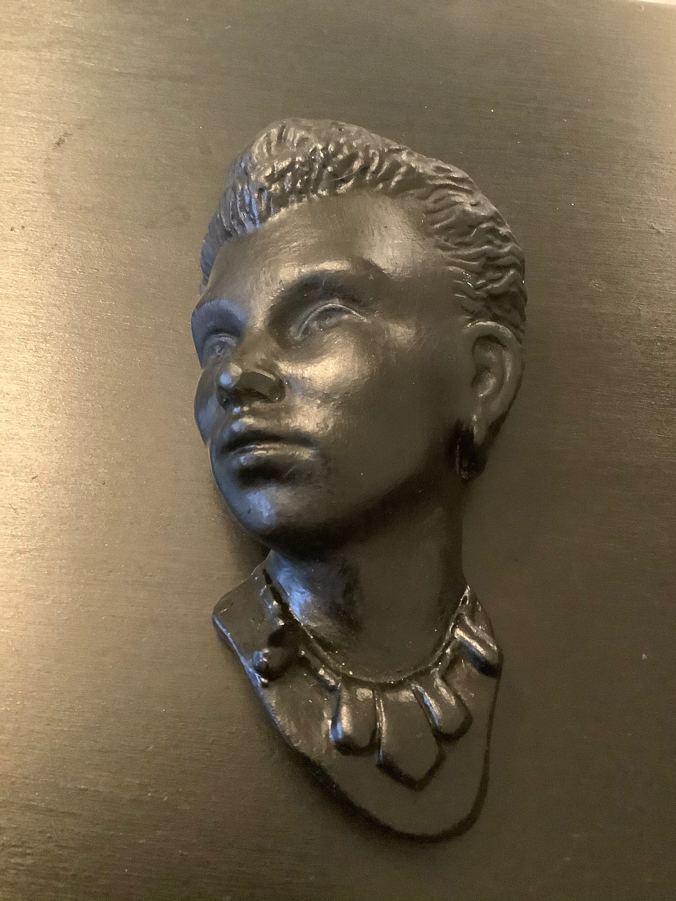 Vintage Mid Century Chalk Ware Ethnic Wall Hanging Head Etsy