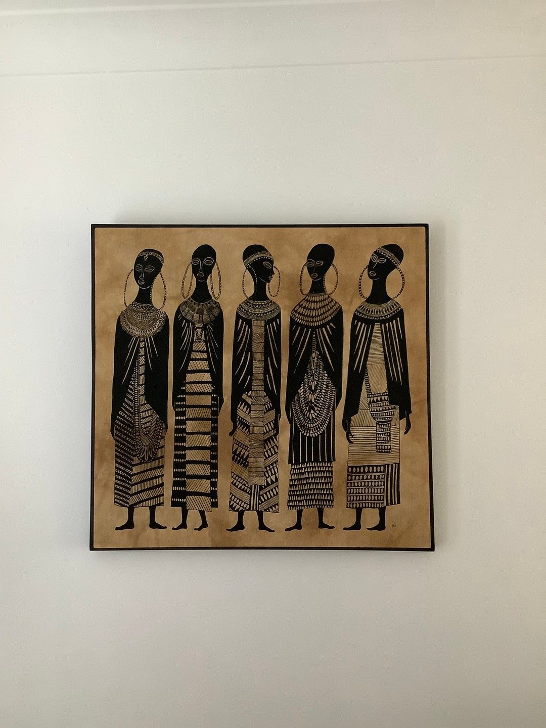 Vintage Framed African Artwork Vintage Fabric Artwork Framed Etsy