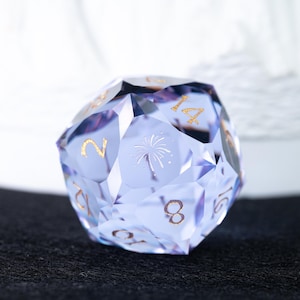 Multifaceted DND Dice Set Purple Gemstone,Hand Carved Seven-piece dice set, D&D Tabletop RPG,Rare Polyhedral Gemstone,Original Design