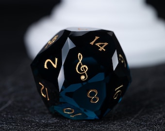 Blauer Edelstein D&D Würfel Set, Polyedrische Würfel
