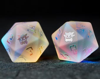 Dichroic Gemstone Dice Set: Rainbow Prism Polyhedral RPG Dice