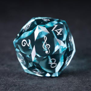 Übergroßer D20 DND-Würfel, handgefertigter riesiger Edelsteinwürfel, Dungeons und Dragon RPG Polyedrischer D20-Würfel, einzigartiger D20-Würfel, Originaldesign