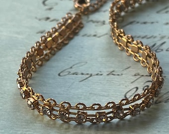 Beautiful vintage 18ct gold plated Austrian crystal necklace