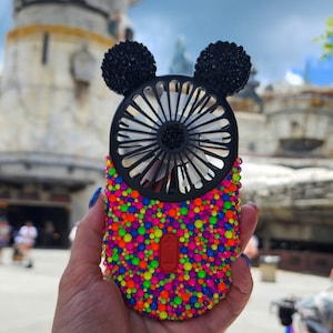 Bling Mouse Head Fan - Crystal Mouse Head Fan