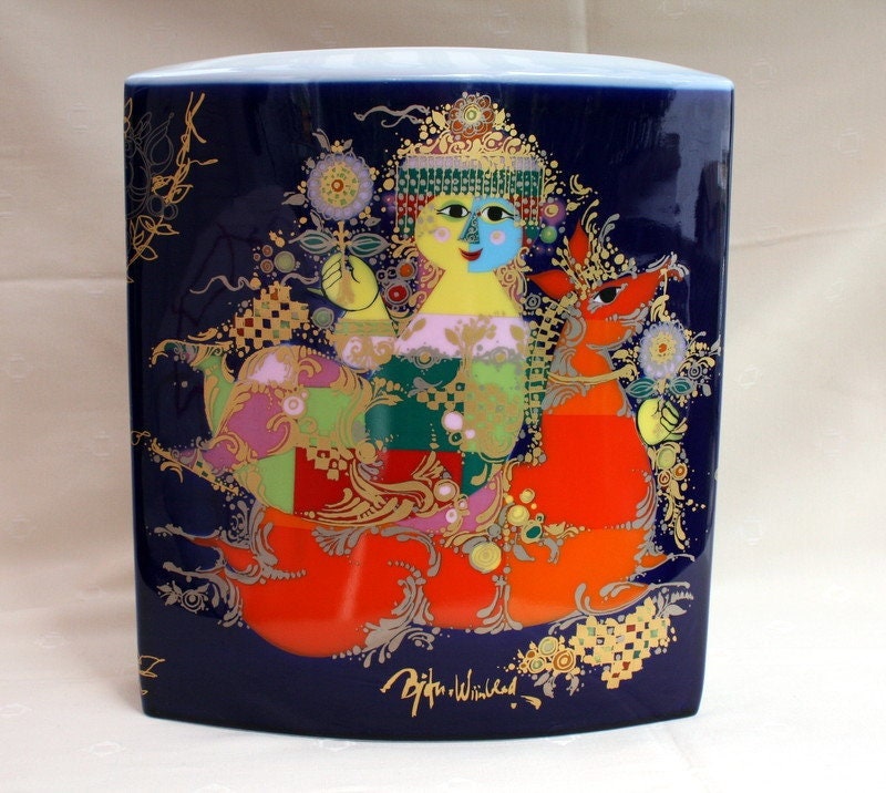 Vintage ROSENTHAL Vase Studio Line Decor by Björn Wiinblad 1970s