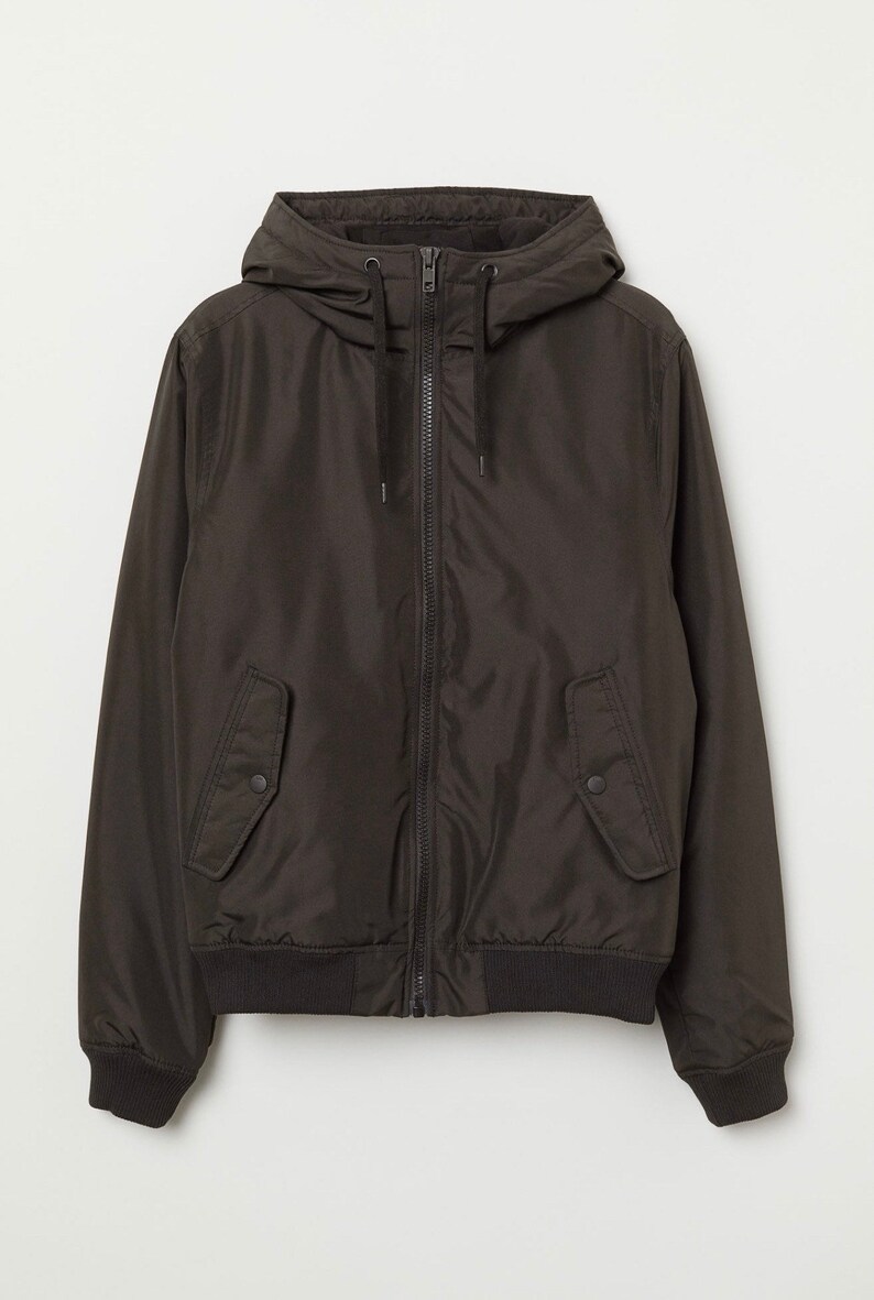 Black Padded Hooded Jacket