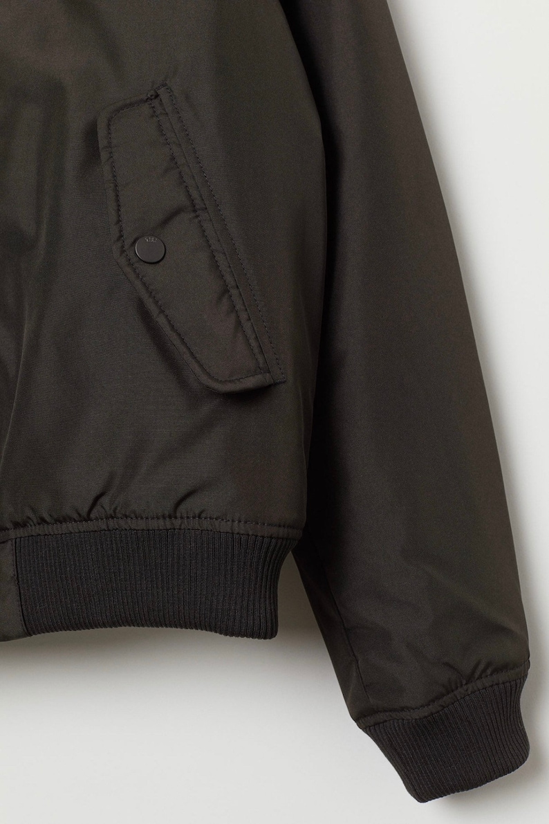 Black Padded Hooded Jacket
