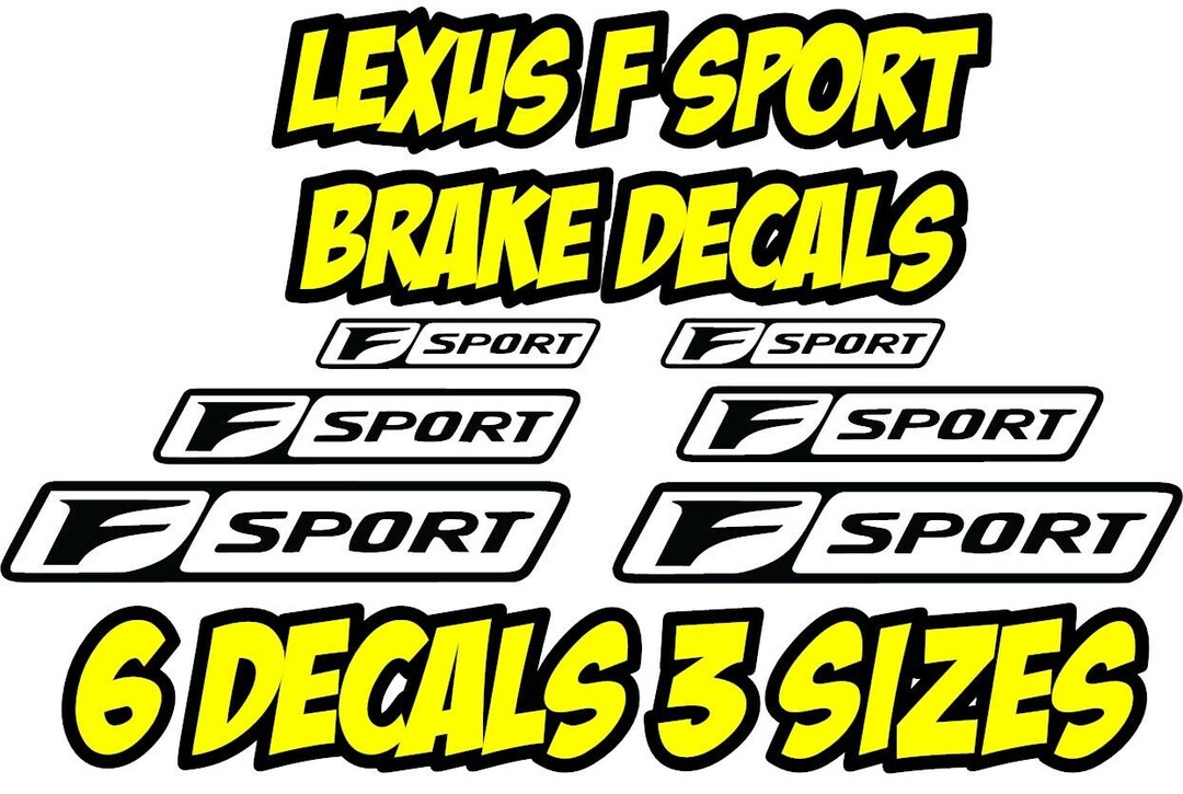 Lexus F Sport Car Brake Caliper Sticker Decal Logo Any Color Etsy