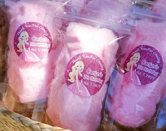 Cotton Candy Favors in Mini Bags with a Single Flavour