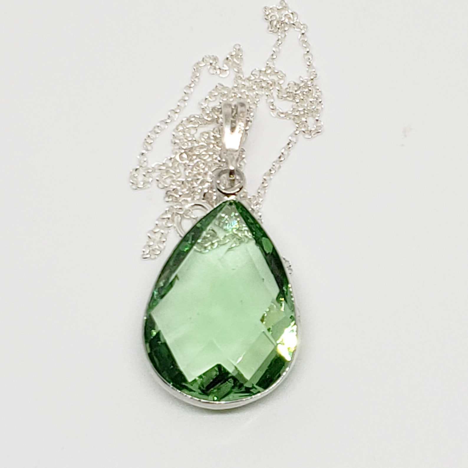 Peridot Crystal Necklace / Necklace for Women / Crystal Etsy