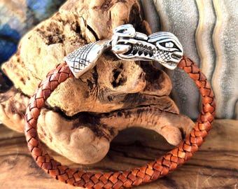 Leather Dragon Bracelet
