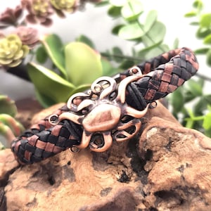 Braided Leather Octopus Bracelet