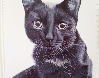 Hand Drawn Pet Memorial Drawing Dog Cat Portrait Marker Pen Art