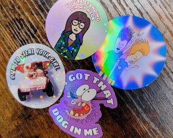Nostalgia Stickers Daria, Gizmo, Beavis & Butthead - Laptop Decal, dishwasher safe