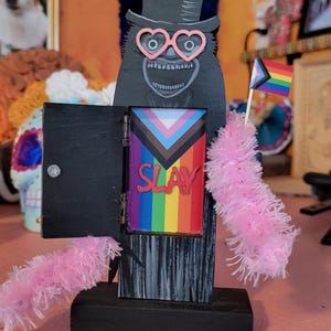 PRIDE Babadook Decoration / Mister Babadook / LGBTQ+ /Horror Art / Creepy Art / Decor / Australia / Knick Knack / Babadook / Halloween