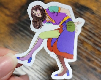 Handmade Shelley Duvall Sticker: Durable Water Cup Laptop Art, dishwasher safe
