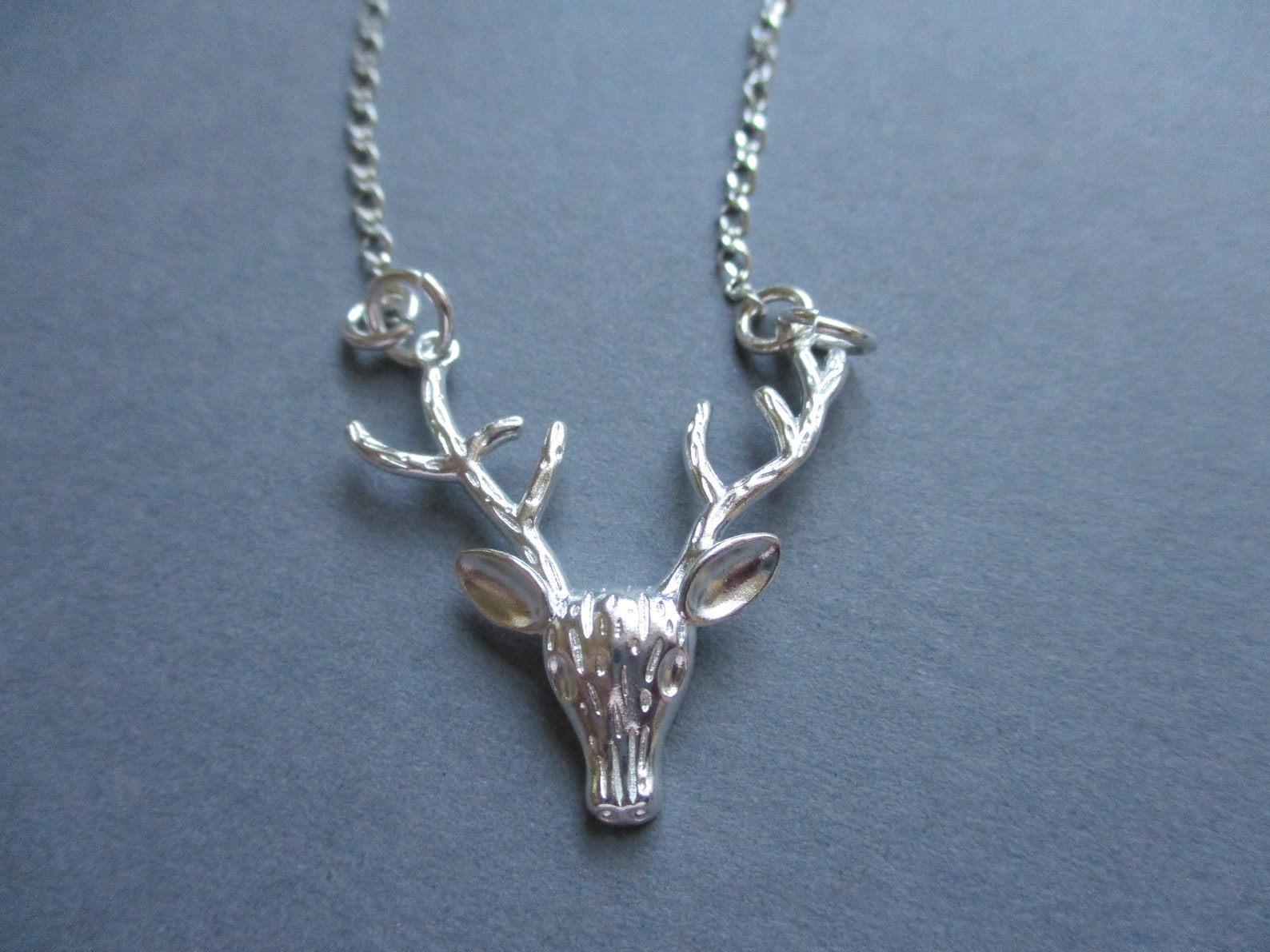 925 Sterling Silver Reindeer Necklace. Etsy UK