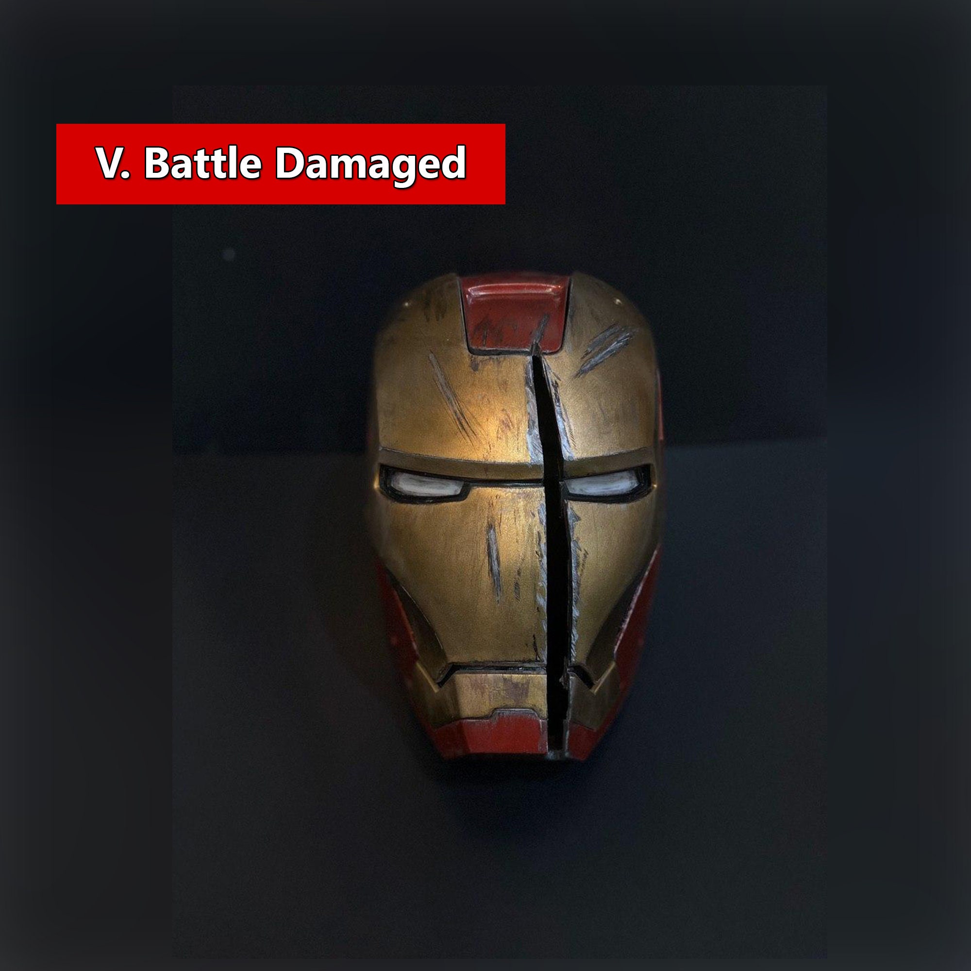 Iron Man Battle Damage Helmet Replica Marvel Cosplay Etsy Ireland
