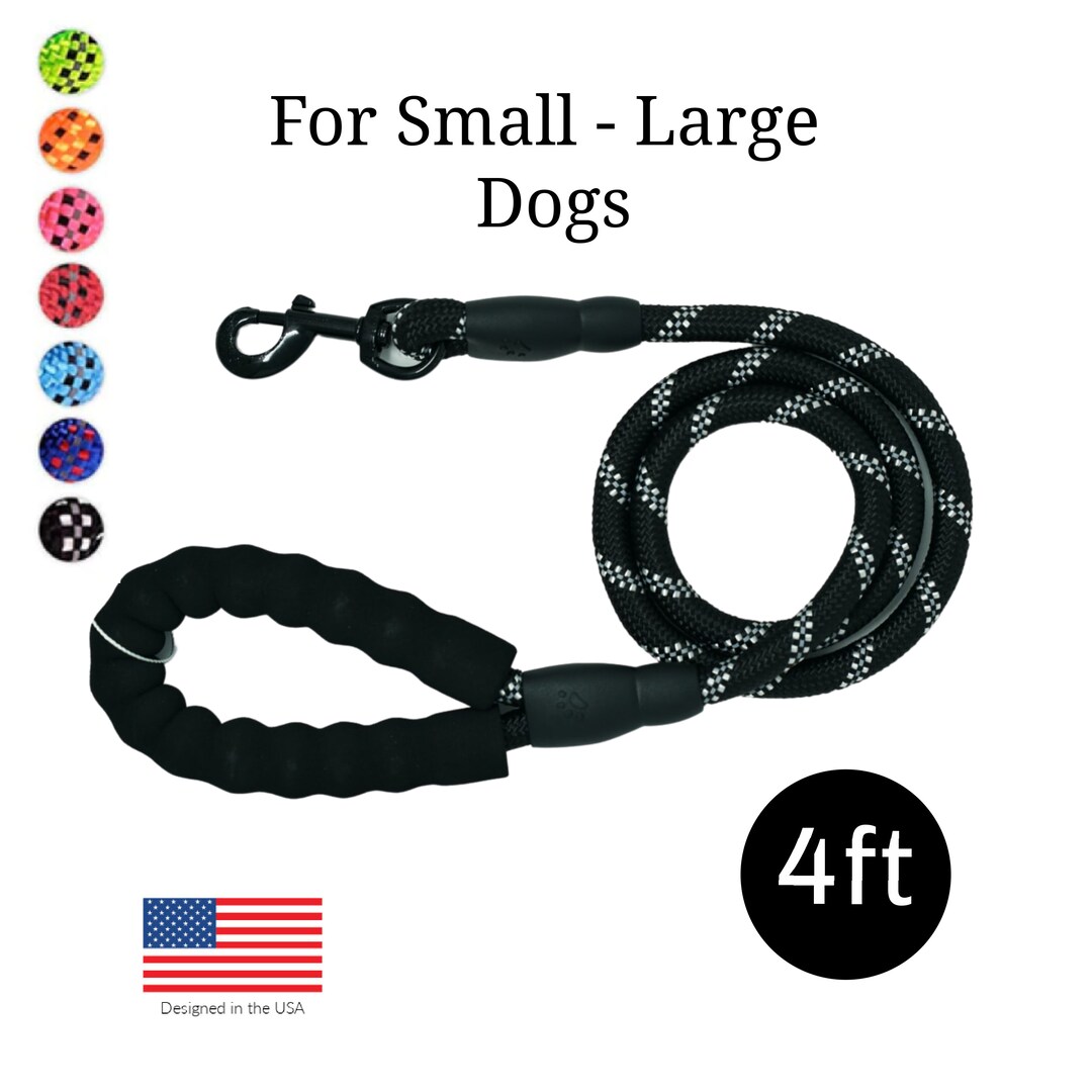 Premium Reflective Rope Dog Leash for Large & Medium Breed With Soft