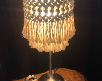 macrame table lamp