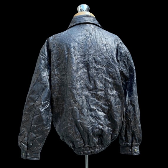 Vintage Patchwork Leather Bomber Jacket by Napoli… - image 3