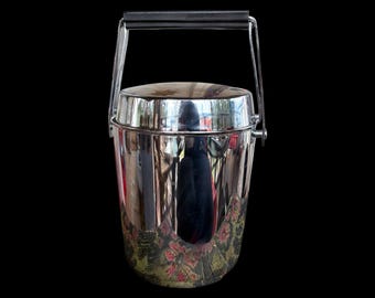 Vintage 1960s Alfi Western Germany Chrome Plated Mid Century Barware Ice Bucket 10.5” (No Insert, No Tongs)